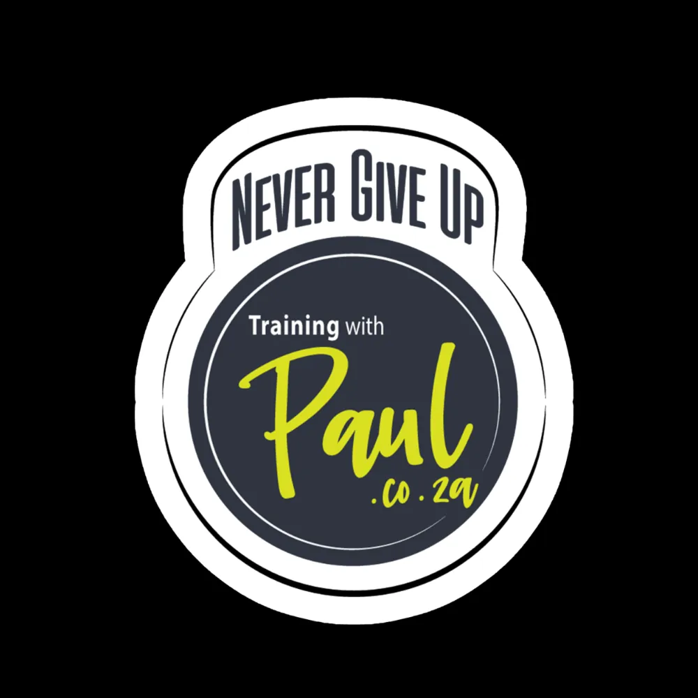 Training with Paul final Never Give Up logo